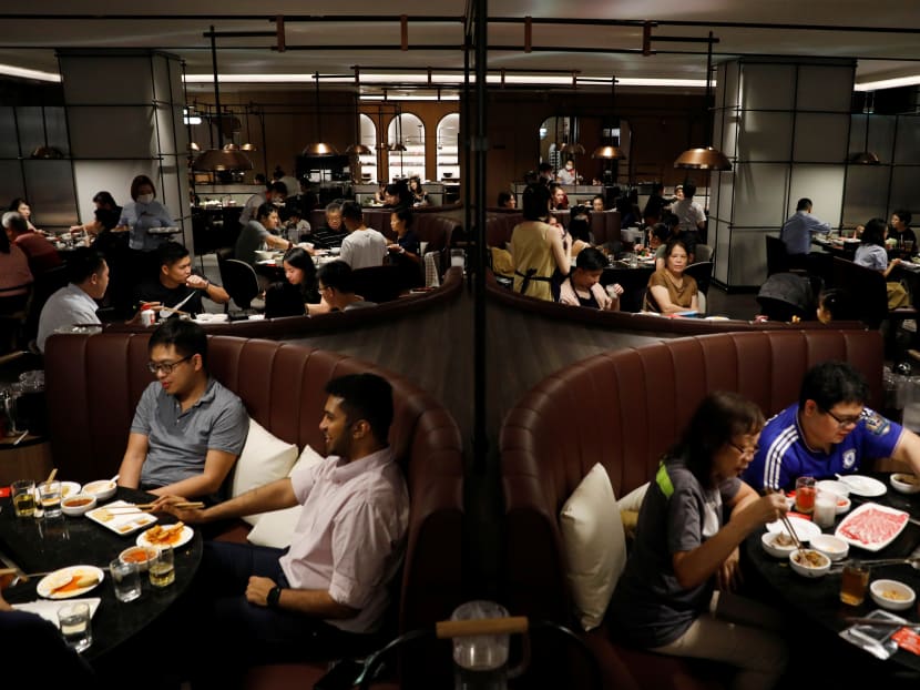 Diners at a Singapore restaurant on Nov 13, 2020. The author says that one should not reject an offer of a treat by a less well-off person as it helps to restore some self-dignity for the person. Diners at a Singapore restaurant on Nov 13, 2020. The author says that one should not reject an offer of a treat by a less well-off person as it helps to restore some self-dignity for the person.