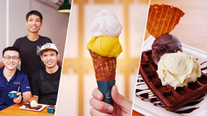 Running Buddies Open Gelato Café Serving Yummy Mao Shan Wang Sorbet & Cinnamon Cones