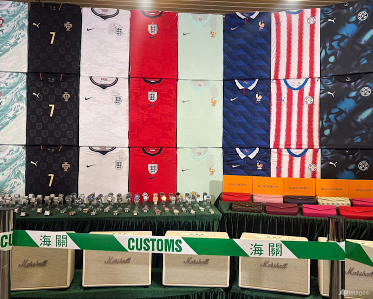 Hong Kong customs swoop ahead of the World Cup, seizing US$20 million in fake goods