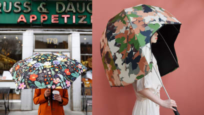 Non-Boring Umbrellas From $10 To Brighten Up Rainy Days, Including One Shaped Like A Helmet