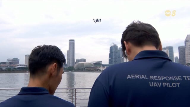 警方采用人流计数器无人机 防止滨海湾跨年倒数现场过度拥挤