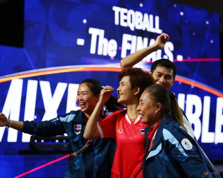 Games-Olympic dreams flicker as teqball awards first Asian Games medals