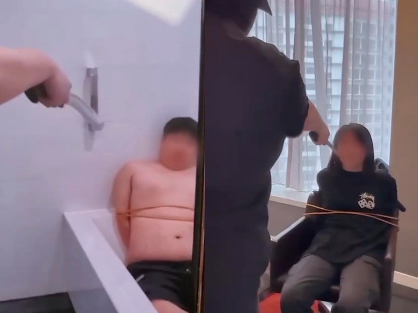 Screenshots from videos showing the staged kidnappings. Screenshots from videos showing the staged kidnappings.