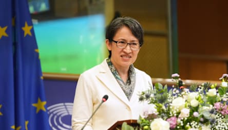 Taiwan's Vice-President Hsiao makes rare address to international lawmakers at European Parliament