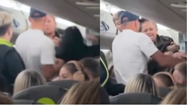 指责占行李舱太多空间 俄罗斯航班发生乘客吵架和斗殴