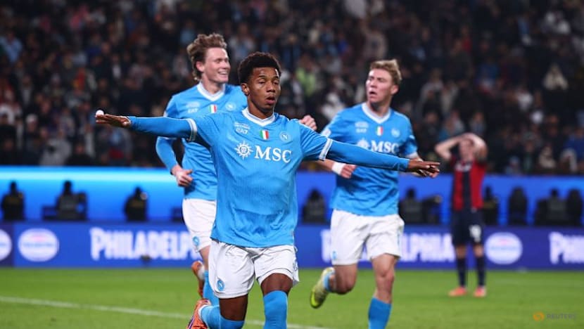 Neres double as Napoli outclass Bologna to win Italian Super Cup