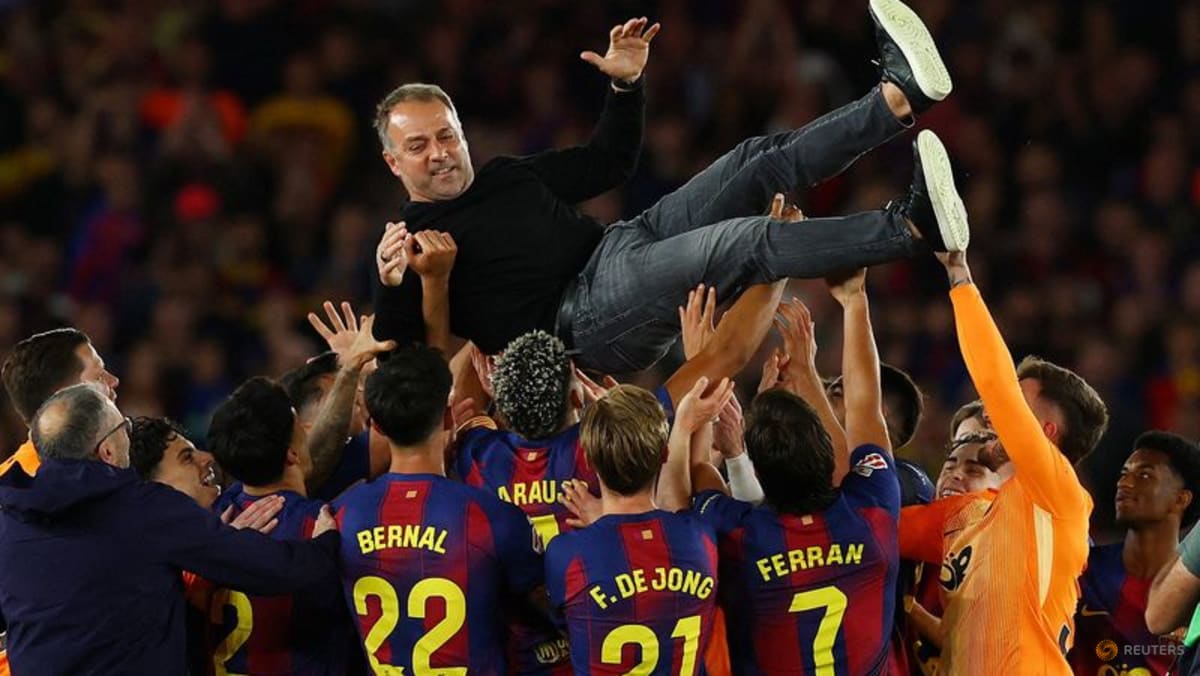 Flick fights back tears as Barca seal LaLiga title with Clasico triumph