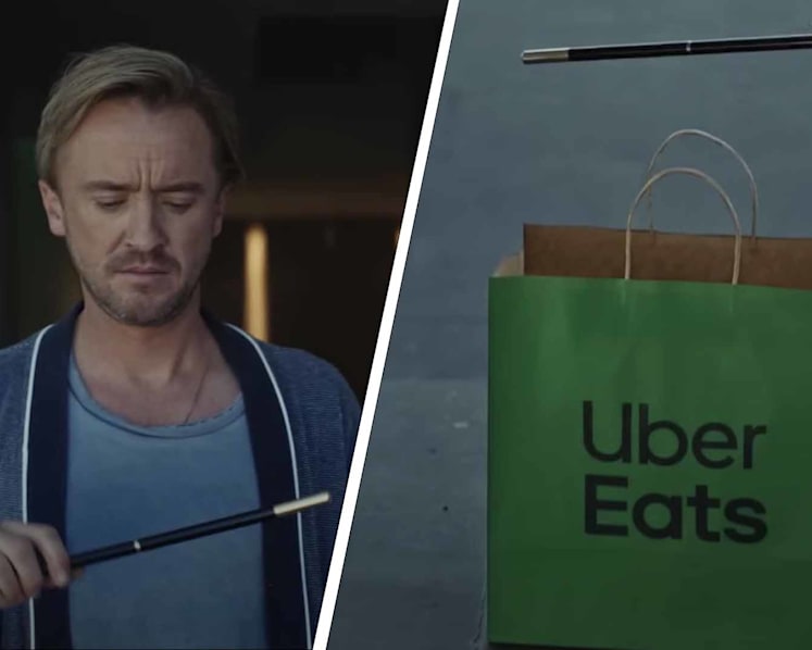 Harry Potter’s Tom Felton mishandles magic wand with disastrous results in funny Uber Eats ad 