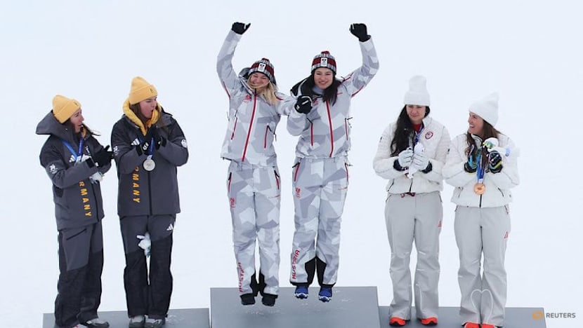 Alpine skiing-Austria win surprise team combined gold as Shiffrin misses out again