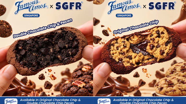 SGFR × Famous Amos联名登场！经典巧克力豆变“Dubai Chewy Cookie”，Milo口味脆饼同步开卖