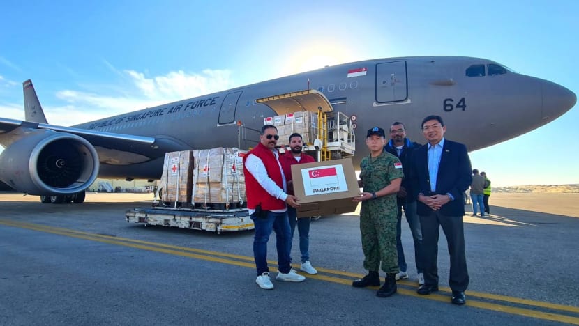 Blankets, medical supplies, water filters: RSAF aircraft loaded with Gaza aid arrives in Egypt Blankets, medical supplies, water filters: RSAF aircraft loaded with Gaza aid arrives in Egypt