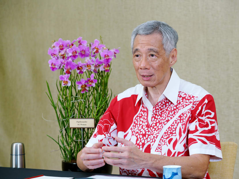 Prime Minister Lee Hsien Loong speaking at the closing session of the Conversations on Singapore Women’s Development on Sept 18, 2021.