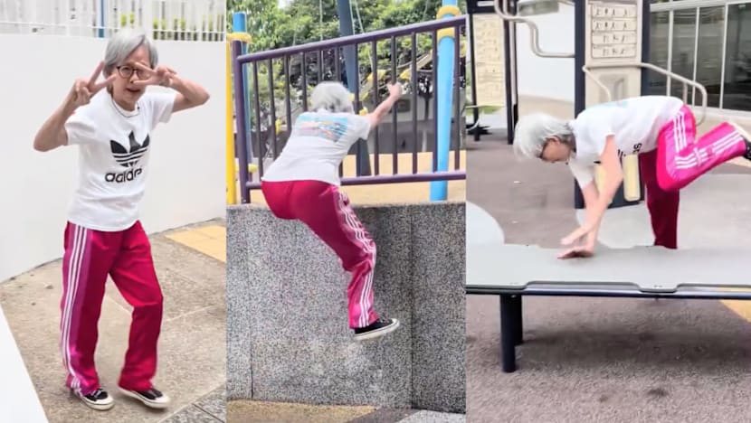 “More Athletic Than Me”: S’pore Netizens Amazed By 62-Year-Old Woman’s Parkour Skills