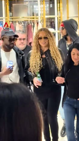 Singer Mariah Carey spotted shopping at Orchard Road ahead of Singapore concert