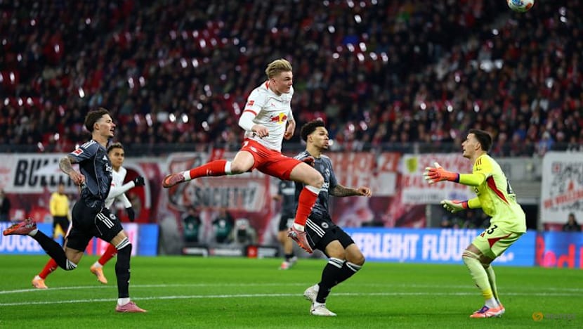 Leipzig dismantle Frankfurt 6-0 with Diomande hat-trick