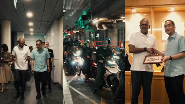 尚穆根陪同柔佛州务大臣视察兀兰关卡  了解通关高峰情况