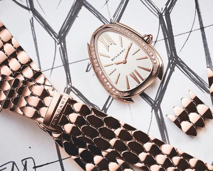 Scaled up: Bvlgari’s latest Serpenti collection has a slinky new bracelet