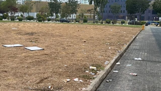 兀兰地铁站附近烟头遍地 环境局：今年已开出逾200罚单