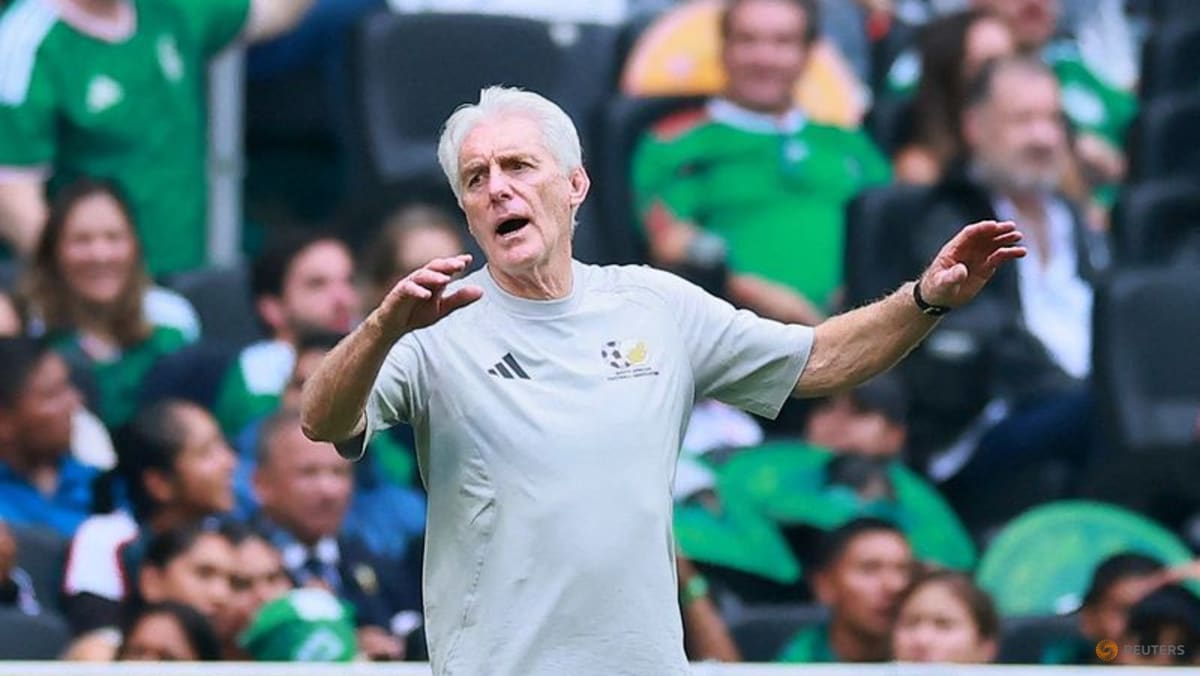 Coach Broos rues red cards but sees hope after Sou