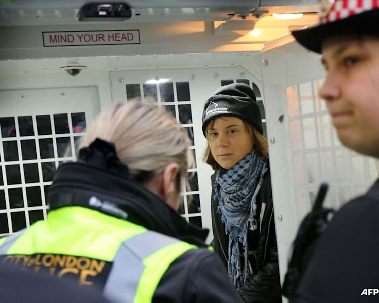 Greta Thunberg arrested at pro-Palestinian protest in London