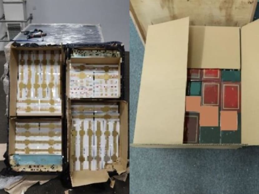 The duty-unpaid cigarettes found in the unit during the joint operation on July 5, 2023. The duty-unpaid cigarettes found in the unit during the joint operation on July 5, 2023.