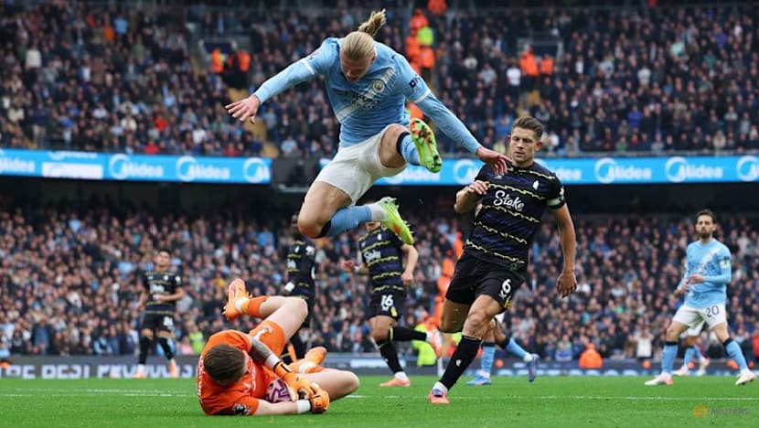 Haaland leads Man City to win over Everton with second-half double