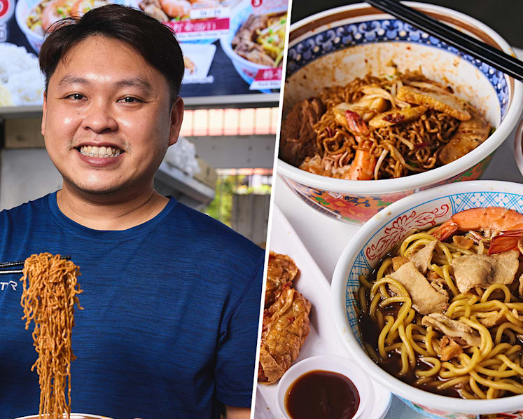 Unique Mala Prawn Kolo Mee At Bukit Merah Stall Opened By Ex-Navy Regular