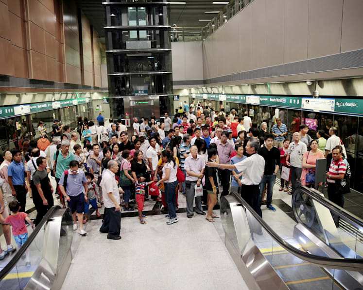 Downtown Line 2 opening day draws big crowd