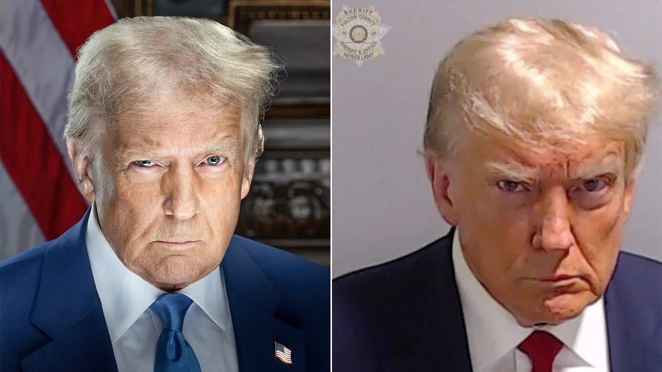 特朗普就职肖像曝光被认为像极2023年拍的嫌犯照- 8world