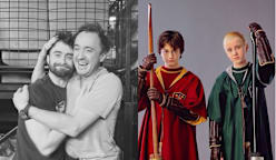 Harry Potter stars Tom Felton and Daniel Radcliffe reunite on Broadway