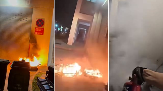 组屋垃圾槽杂物起火 男子见义勇为灭火获赞