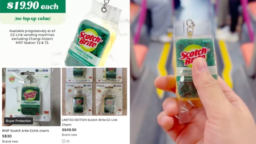 People Are Now Selling The Viral S$19.90 Scotch Brite EZ-Link Charm For S$49.90 On Carousell