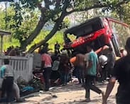 Eight killed near Indonesia’s Mount Bromo as tour bus carrying hospital workers and family members crashes