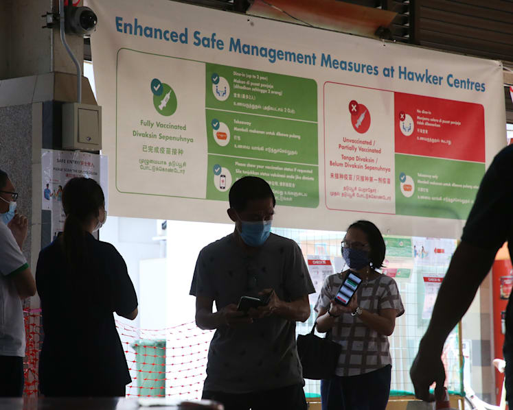 Hawkers welcome larger dine-in groups but some worry access controls may be hard to enforce
