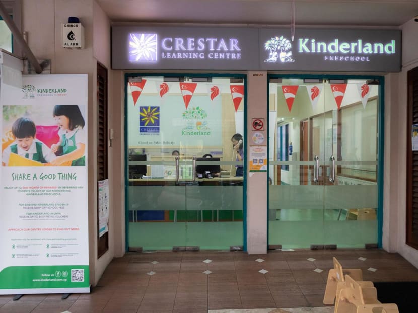 Kinderland Preschool at Woodlands Mart on Aug 29, 2023.