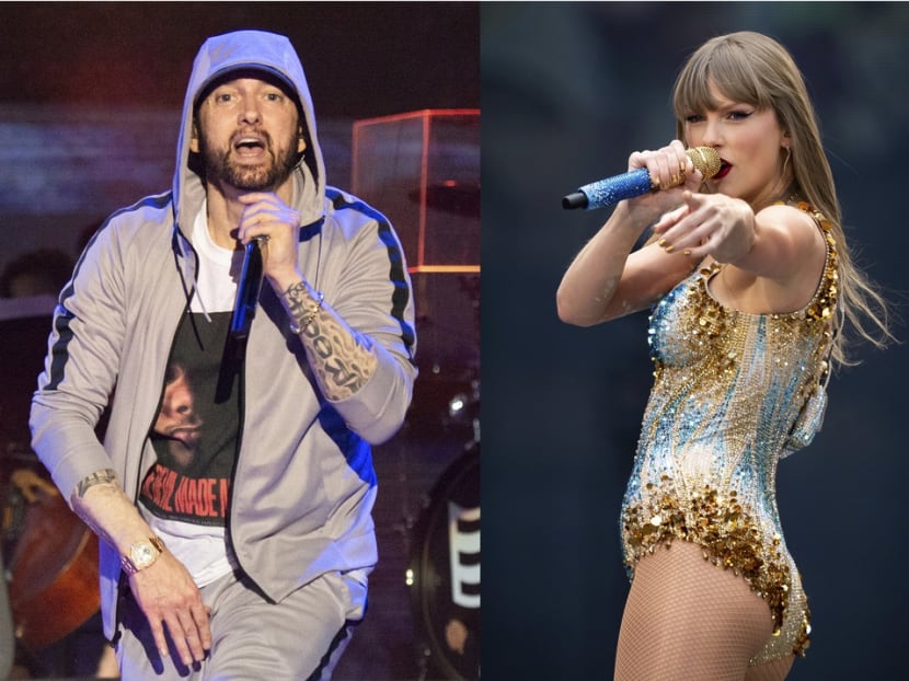 Eminem brings Taylor Swift's historic reign at No 1 on the Billboard chart to an end