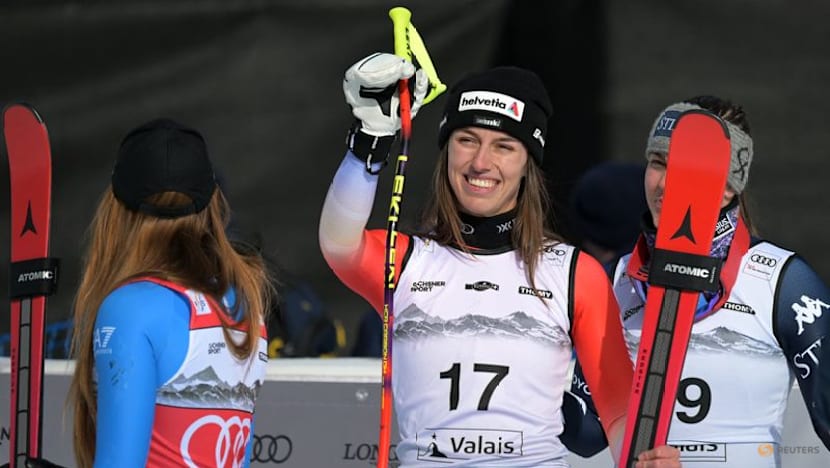 Alpine skiing-Blanc wins home super-G in Crans-Montana as Olympics approach
