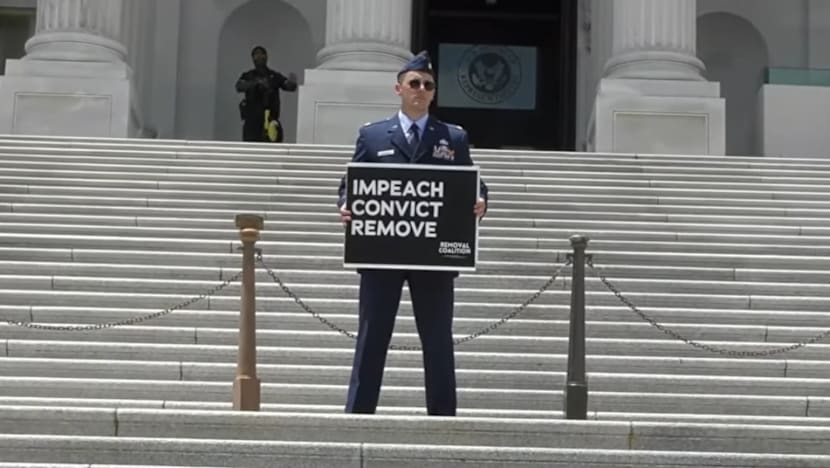 US Air Force to investigate officer who called for Trump impeachment US Air Force to investigate officer who called for Trump impeachment