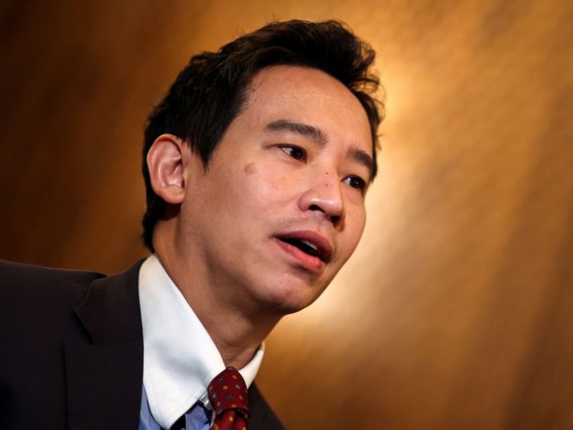 Former Move Forward Party leader Pita Limjaroenrat speaks during an interview with Reuters in Bangkok, Thailand, on Feb 27, 2024.