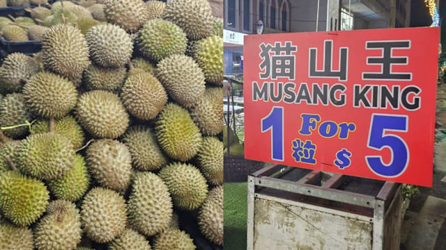 #sgdeals 1个$5、3个$10　说的，就是猫山王榴梿！