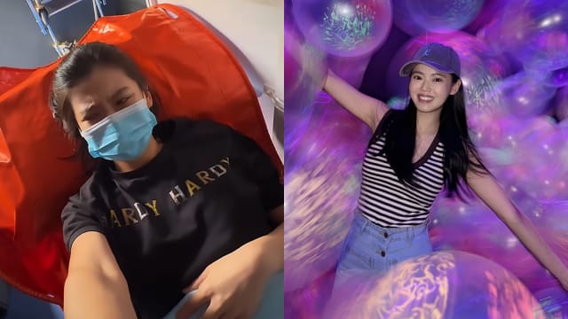 背部剧痛接着眼前一片黑，谢静仪急送院治疗