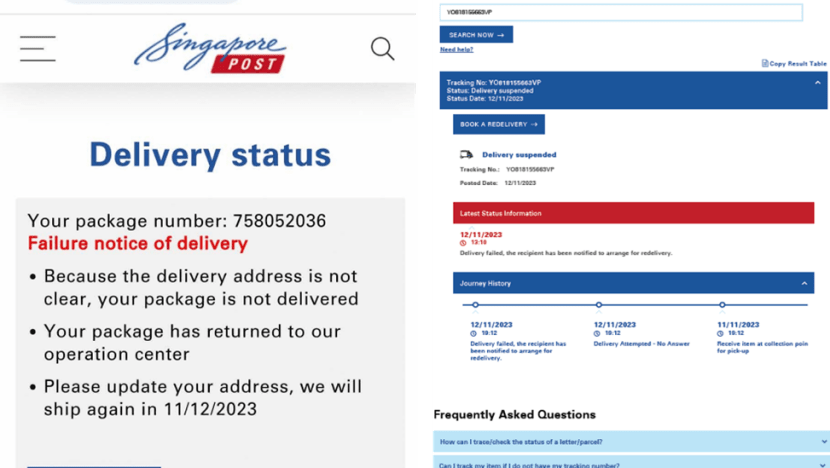 Beware of parcel delivery phishing scams this festive shopping season, say police 