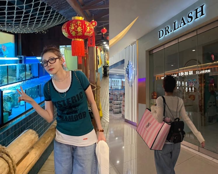 2NE1 member Sandara Park ate at Yang Ming Seafood and shopped at VivoCity during most recent Singapore trip