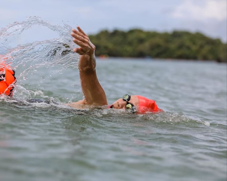 Navy medical officer takes on world's longest marathon swim challenge to raise funds for St Luke’s Hospital