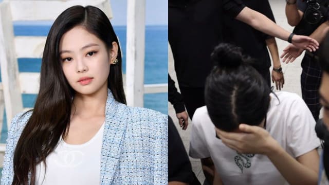 与V恋情曝光压力大？BLACKPINK Jennie疑在机场恐慌症发作