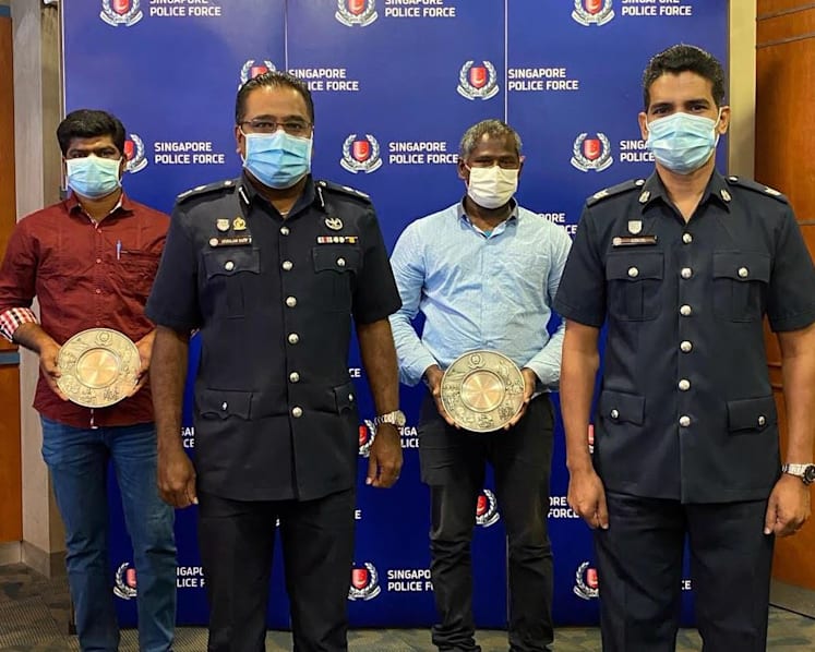 2 foreign workers receive Public Spiritedness Award for helping off-duty policeman restrain armed man in Chua Chu Kang