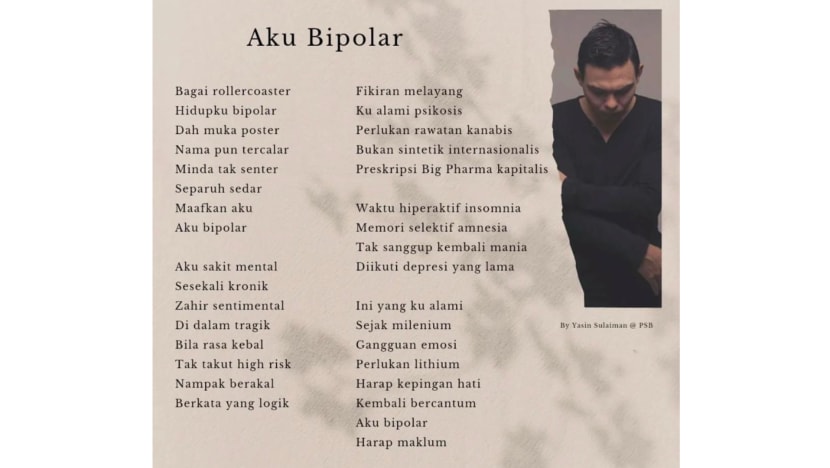 "Aku sakit mental, sesekali kronik," luah Yasin dalam lagu barunya "Aku sakit mental, sesekali kronik," luah Yasin dalam lagu barunya
