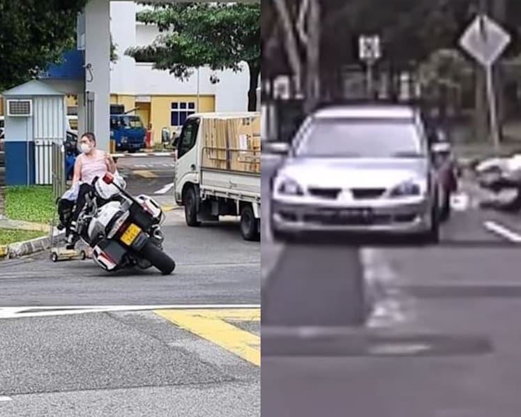 Two men nabbed after crashing into traffic policeman while trying to avoid a roadside check