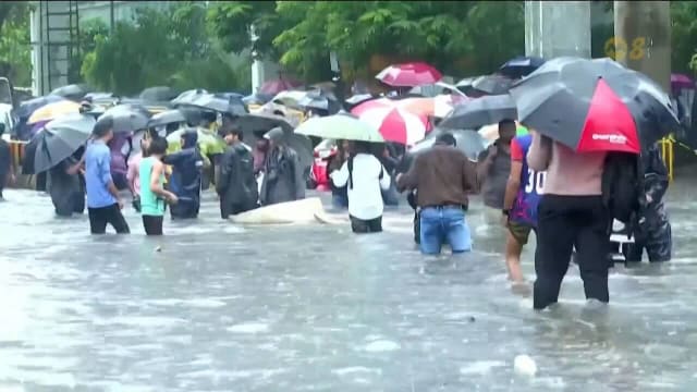 印度气象局对多个沿海地区发布暴雨洪水预警