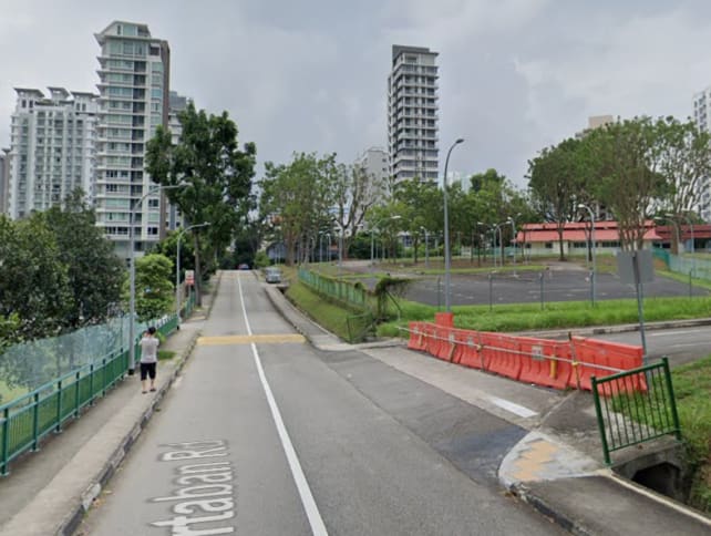 A view of Martaban Road, where cyclist Li Lanying crashed into a pedestrian.
